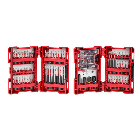 Milwaukee Shockwave 100-piece bit set bits inside enabling versatile fastening tasks