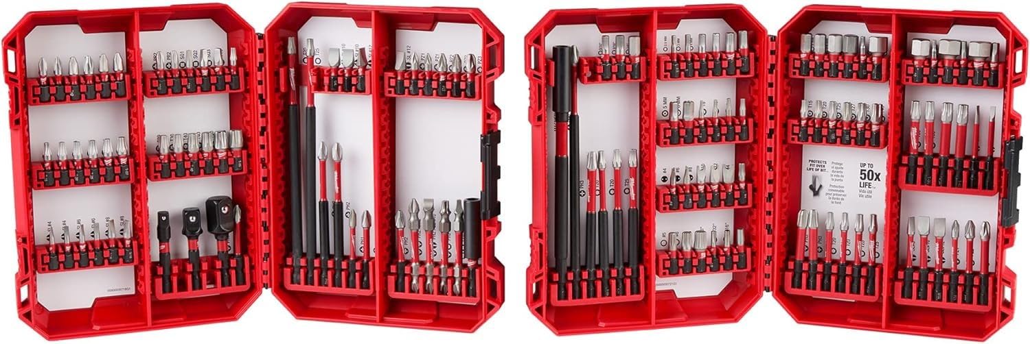 Milwaukee SHOCKWAVE 124pc driver bit set with PACKOUT compatible case for organized storage