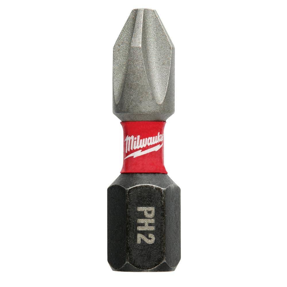 Milwaukee Shockwave bits in use enabling high-torque driving with precise fit.