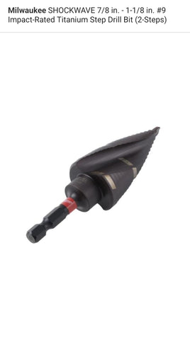 MILWAUKEE SHOCKWAVE 48-89-9249 diameter gradations visible for precise sizing