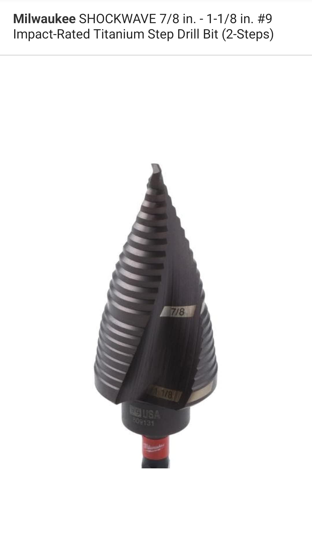MILWAUKEE SHOCKWAVE 48-89-9249 in-use drill scene demonstrates smooth progress