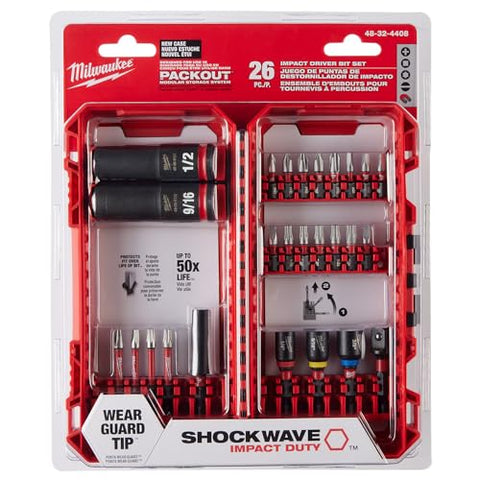 Milwaukee Shockwave 26pc on-socket view showing reliable drive performance