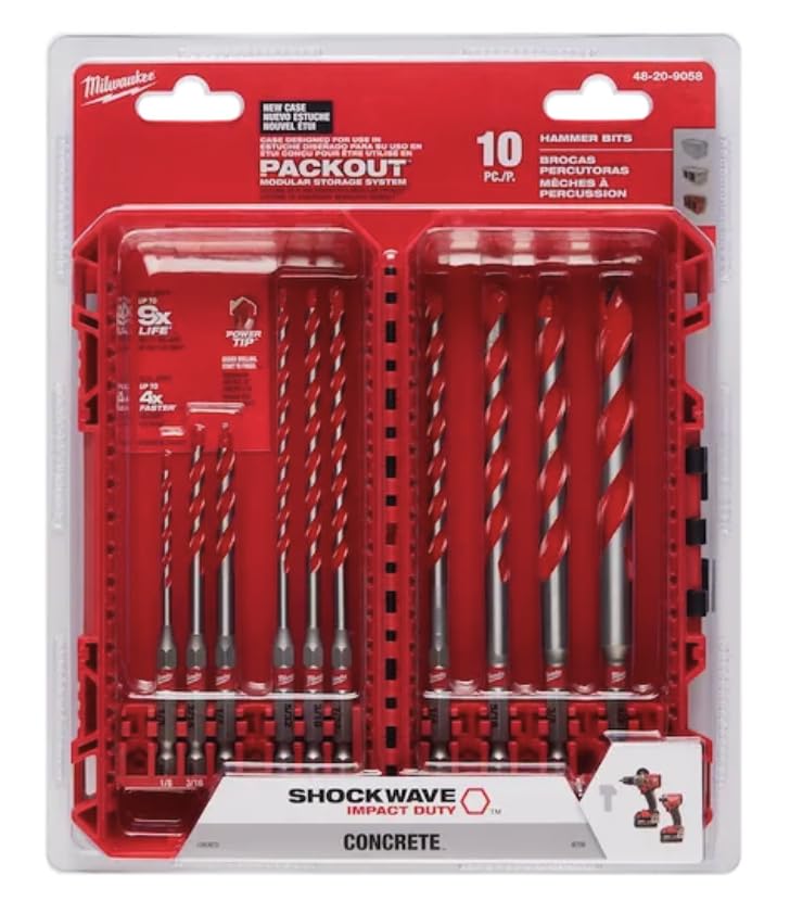 Milwaukee Shockwave extended-life-bits provide durable performance in tough materials.