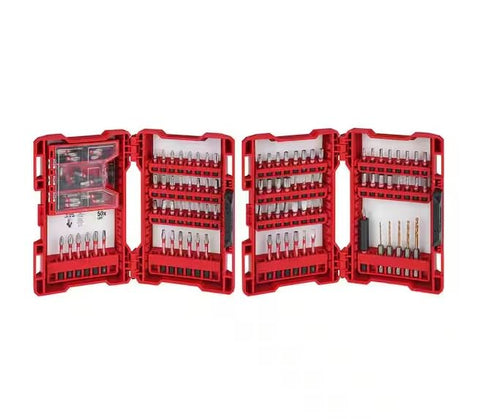 Milwaukee Shockwave 120-piece impact bit set for drill and impact drivers, enhanced durability