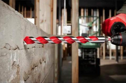 Milwaukee Shockwave less-walking helps maintain drill alignment in masonry tasks.