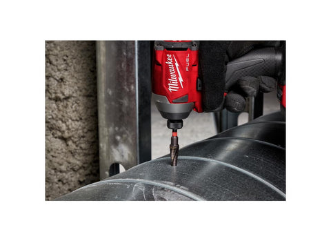Milwaukee SHOCKWAVE 1/4-inch hex shank for compatibility.