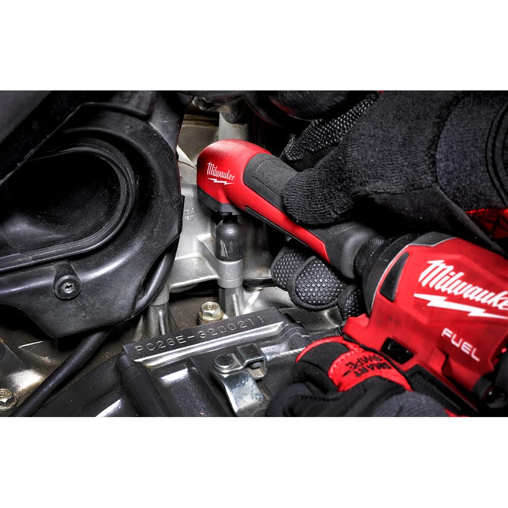 Milwaukee Shockwave 1/4-inch hex shank compatibility with universal accessories.