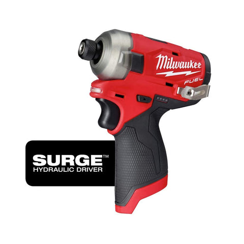 Milwaukee Surge compact driver with ergonomic body for easy one-handed use.