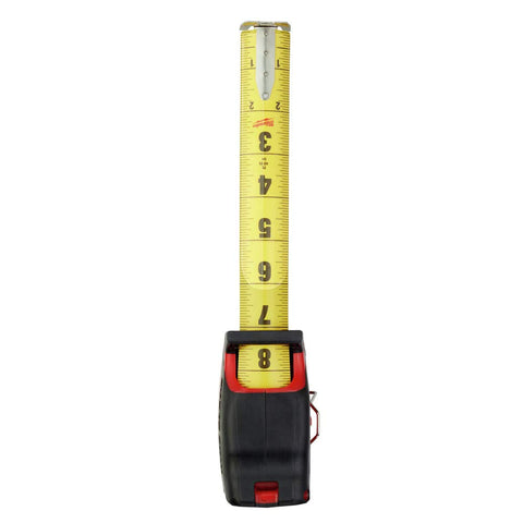 Milwaukee Tape Measure Wide 40ft tape enables longer measurements.