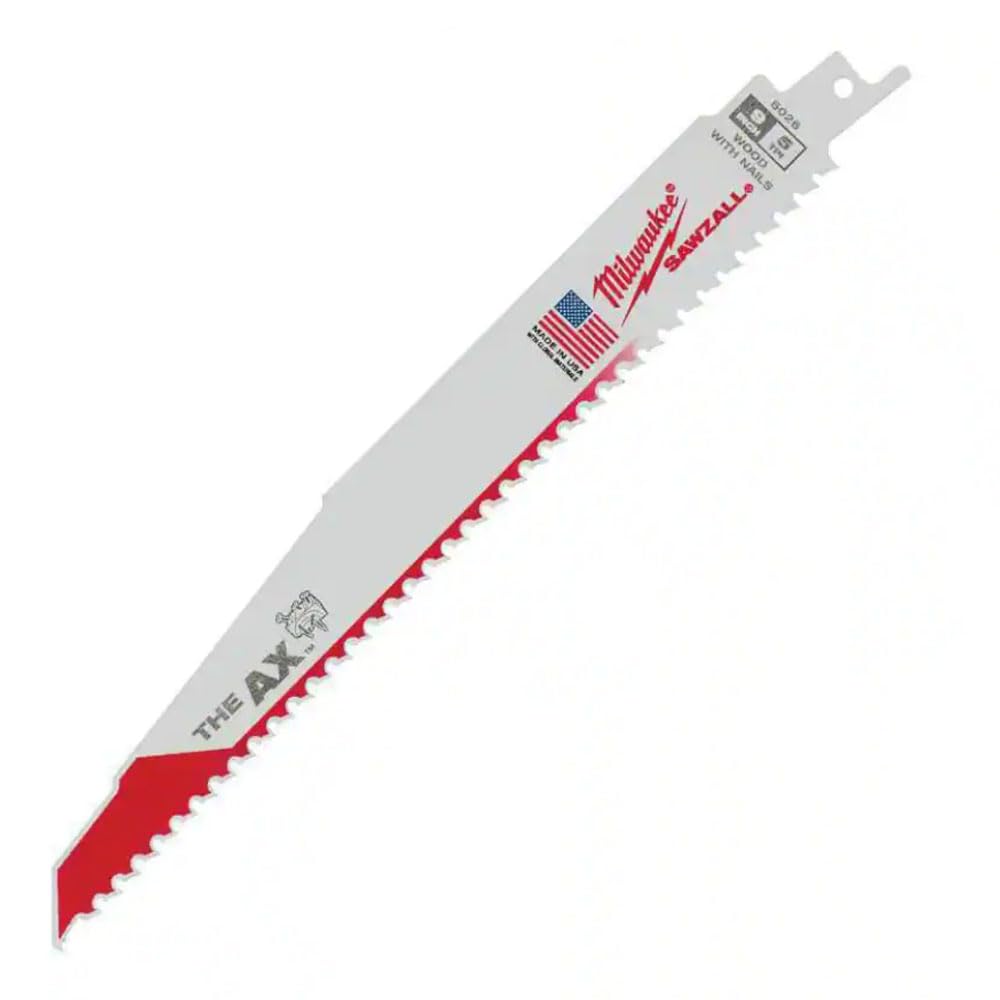 Milwaukee The Ax 9-inch blade delivers precise plunge cuts in tight spaces.