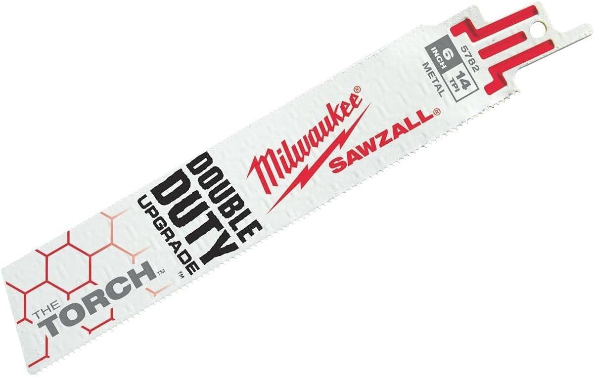 Milwaukee Torch blade, 6-inch 14 TPI, enables fast metal cuts for demolition and remodeling projects