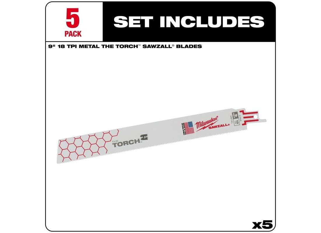 Milwaukee TORCH blade cutting pipe, conduit, and angle iron.