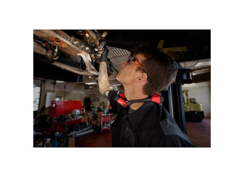 Milwaukee TRUEVIEW 400 lumens for clear task visibility.