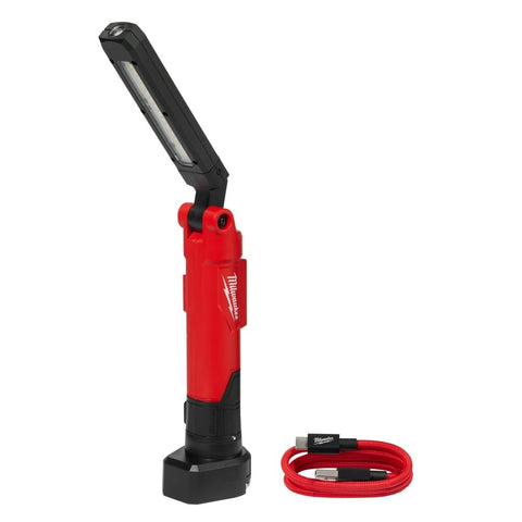 Milwaukee USB Stick Light with magnet and hook for hands-free mounting.