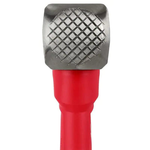 Milwaukees 3lb hammer peel-resistant grip reduces slipping during long sessions
