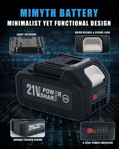 MIMYTH 21V battery compatible with all Mimyth cordless tools