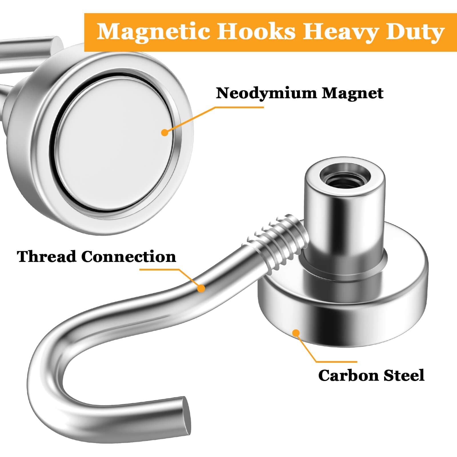 MIN CI 68-pack magnetic hooks packaging for complete organization