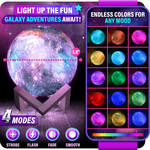 Mind-Glowing Moon Lamp controlled by touch or remote for ambiance