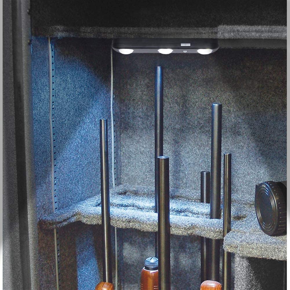 MIND&ACTION two-pack black lights provide discreet, versatile gun storage lighting
