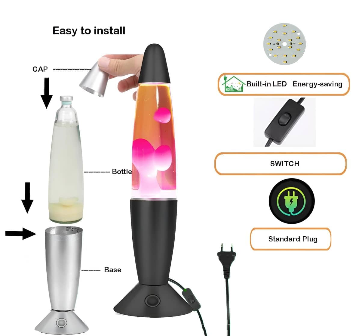 Mindiverse LED lamp energy-efficient base promises long-lasting glow with minimal upkeep.