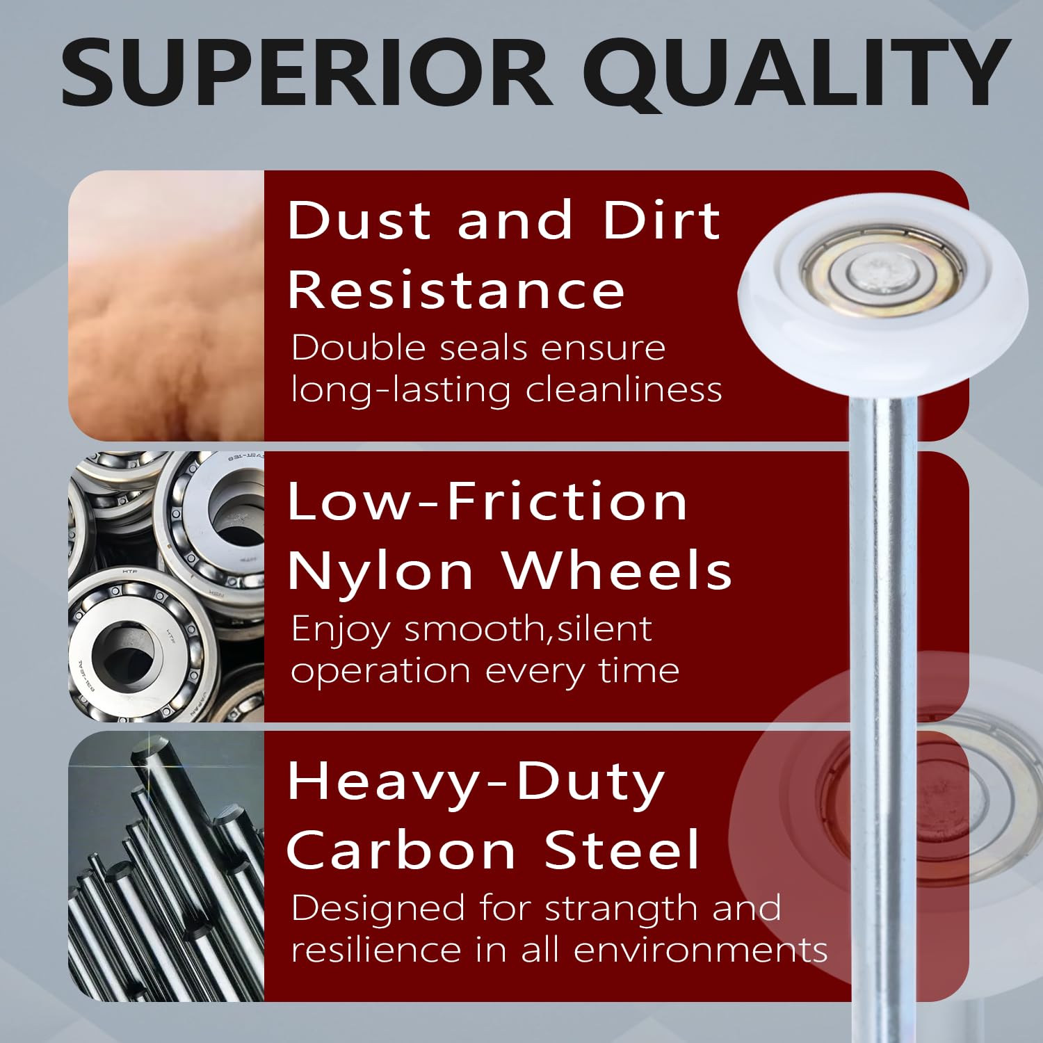 Mindoub shaft diameter 7/16 inch ensures broad compatibility with common systems.