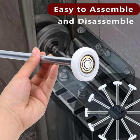 Mindoub 9-inch steel shaft provides sturdy support for larger doors.