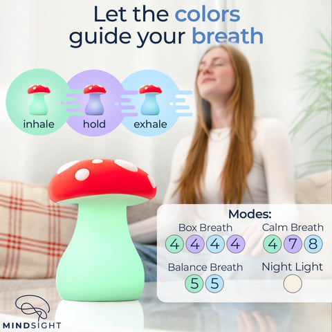 Mindsight Mindful Mushroom ambient glow lighting for cozy evenings and relaxation