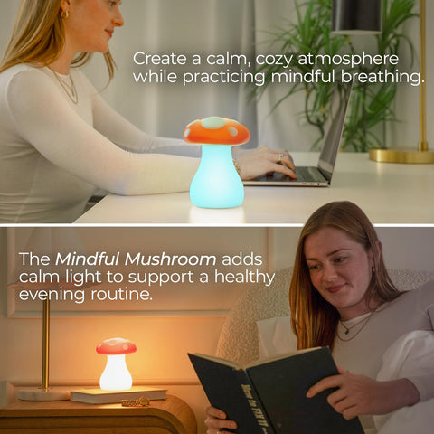 Mindsight Mindful Mushroom silicone design close-up highlights soft durable touch