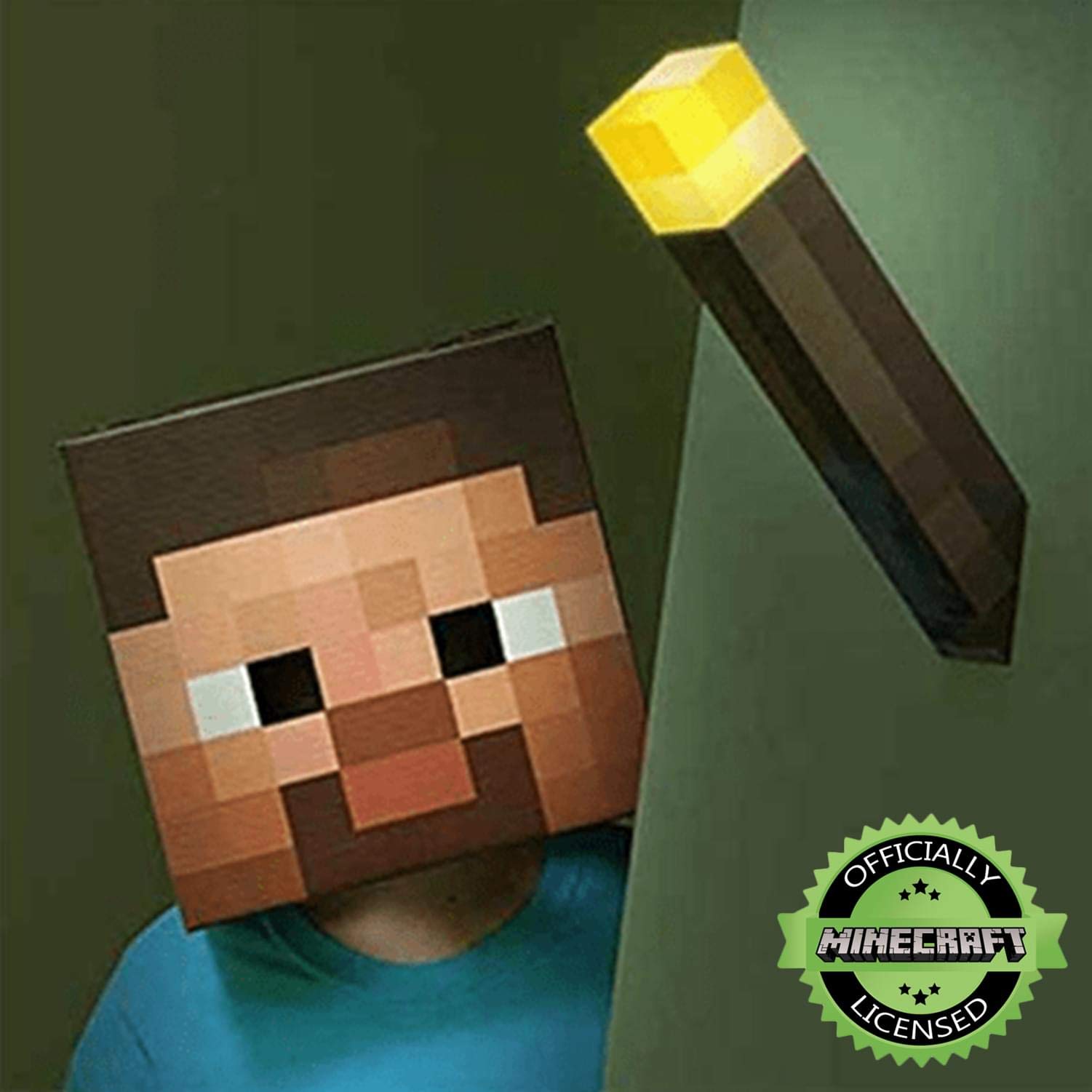 Minecraft Brownstone Torch Lamp with USB port for easy power on-the-go.