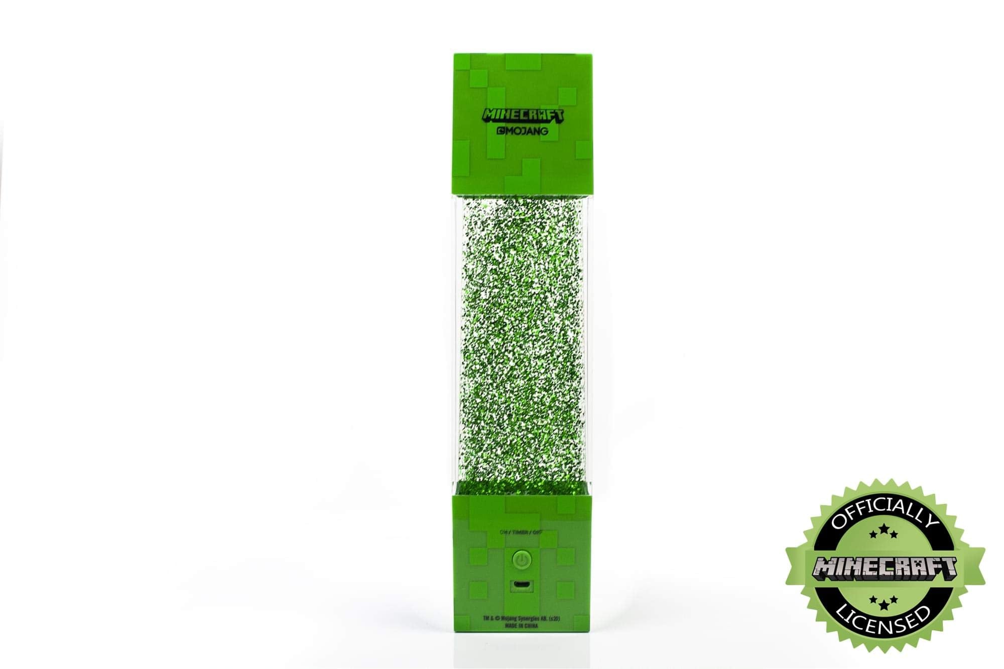 Battery-powered Minecraft Creeper Glitter Motion Light for portable ambient lighting