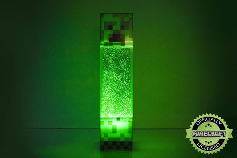 Minecraft Creeper Glitter Motion Light side view adds ambient lighting to gaming space