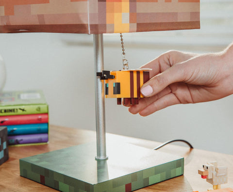 Minecraft desk lamp stands 14 inches tall for versatile placement