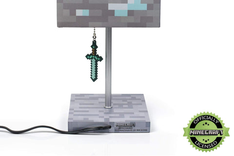 Removable shade shaped like a Diamond Ore block for authentic Minecraft vibes