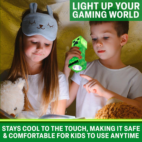 Five-mode flashlight highlight lets kids switch between bright and ambient lighting.