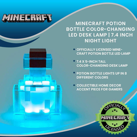 Minecraft Potion Bottle pixel-art style lamp suitable as wall decor