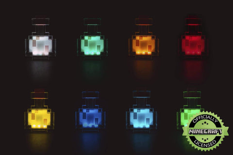 Minecraft Potion Bottle shake-to-change colors in bright LED