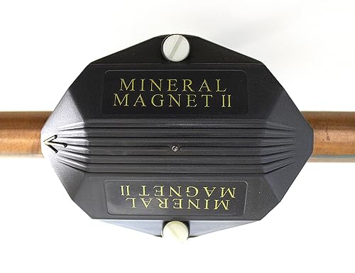 Mineral Magnet II salt-free water descaler in action reduces scale buildup.