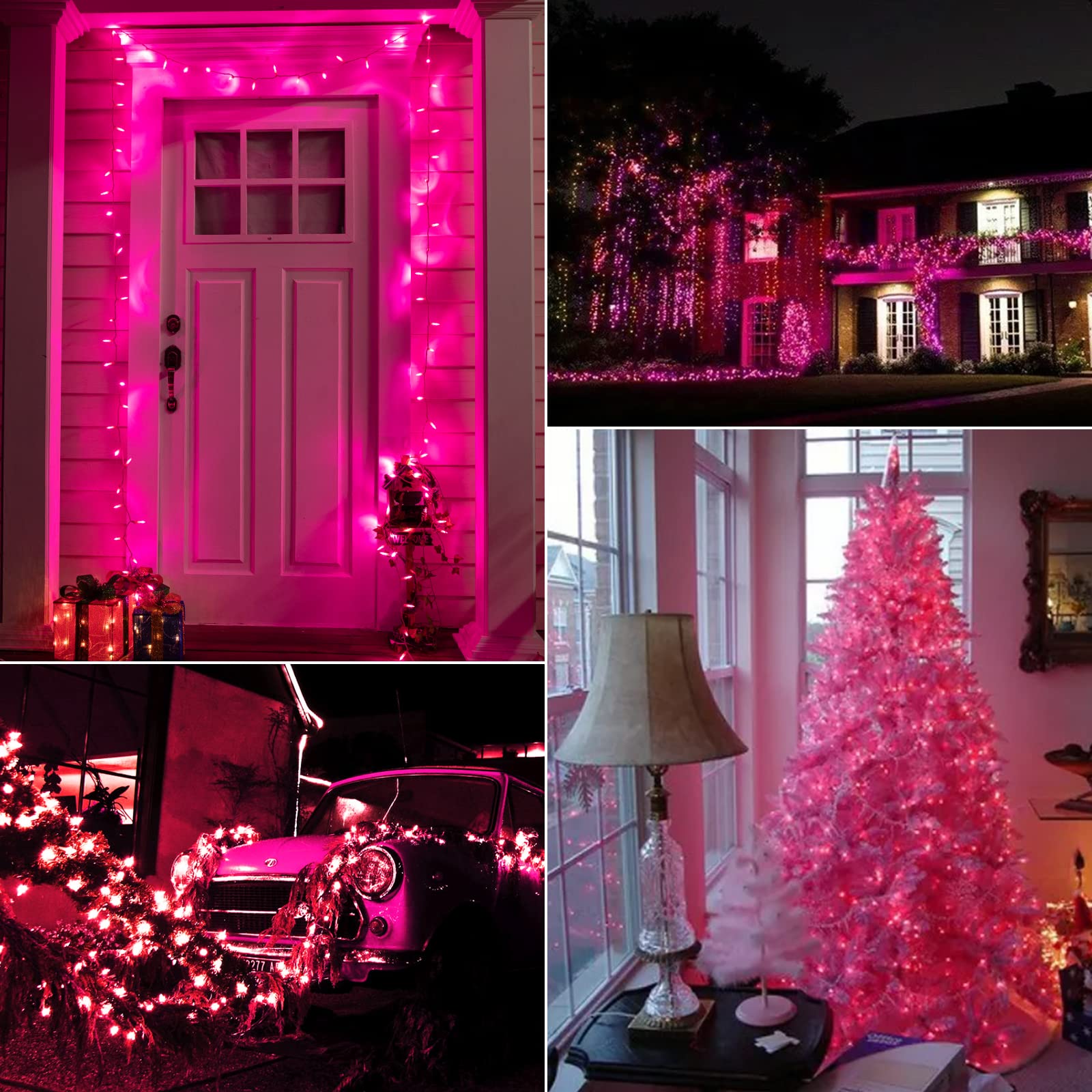 Minetom pink decorative lights brighten bedrooms and patios with a soft glow
