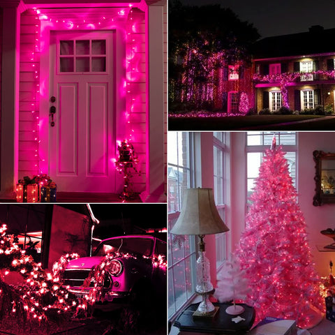 Minetom pink decorative lights brighten bedrooms and patios with a soft glow