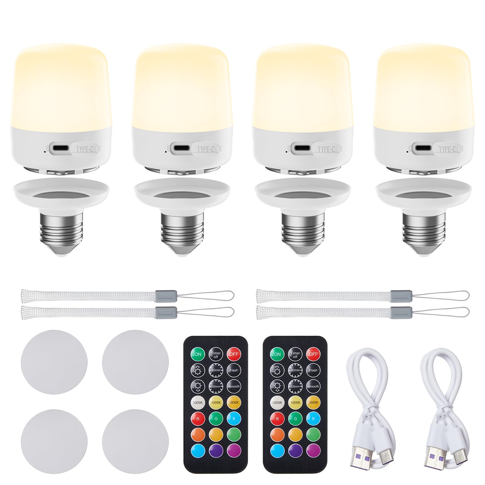 Minetom E26 remote control bulb enabling easy color and brightness adjustments from anywhere