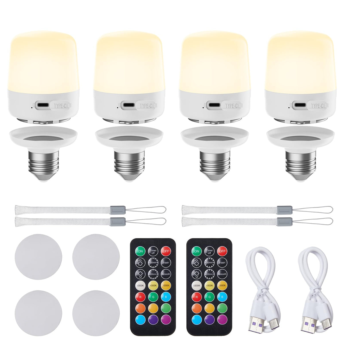 Minetom E26 remote control bulb enabling easy color and brightness adjustments from anywhere