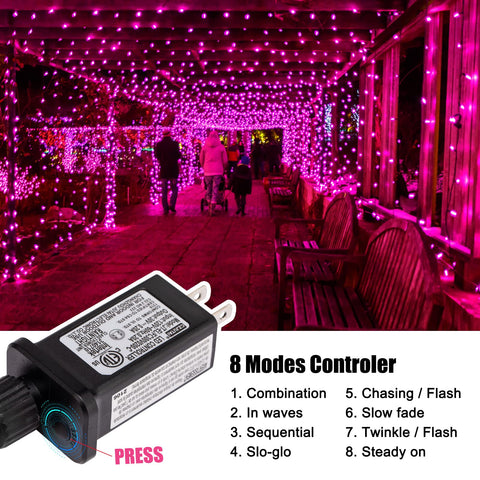Minetom waterproof outdoor lights withstand rain and snow for year-round decor