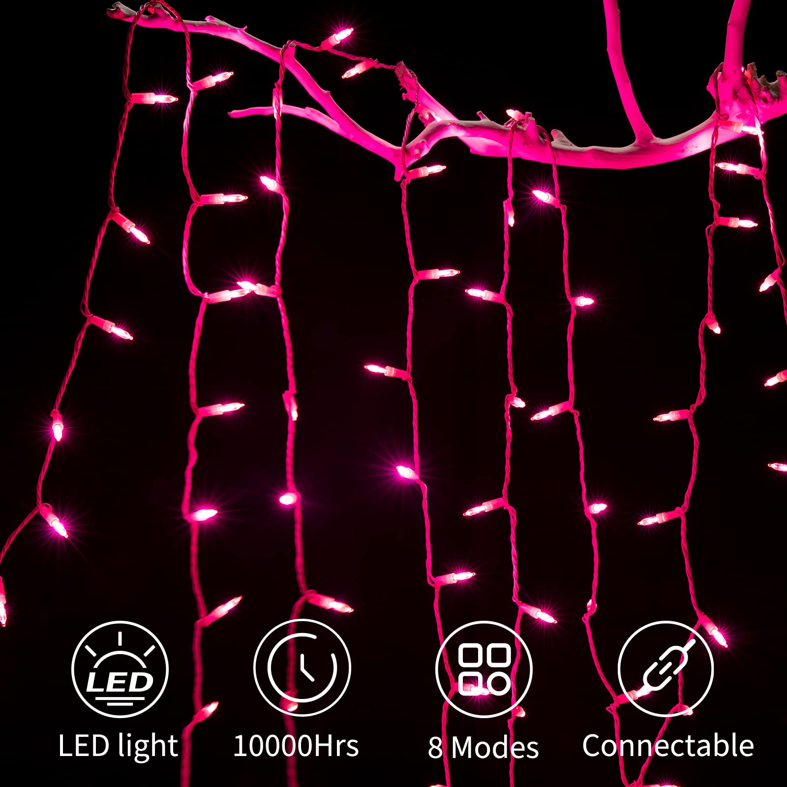 Minetom pink lights create a romantic mood for Valentine’s Day celebrations