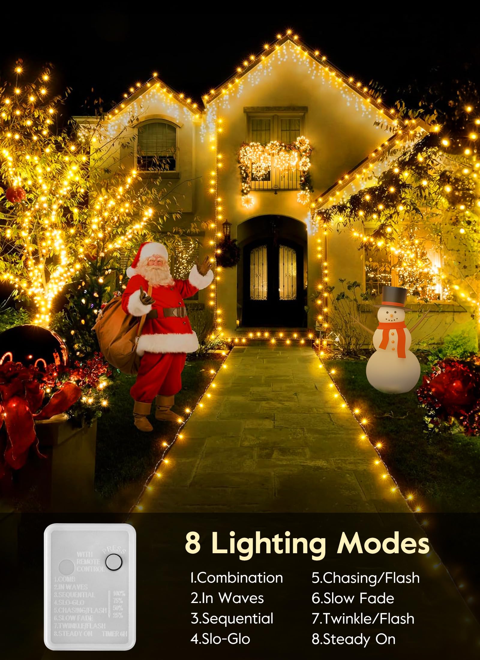 Minetom waterproof outdoor string lights for patio and garden