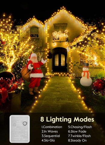 Minetom waterproof outdoor string lights for patio and garden