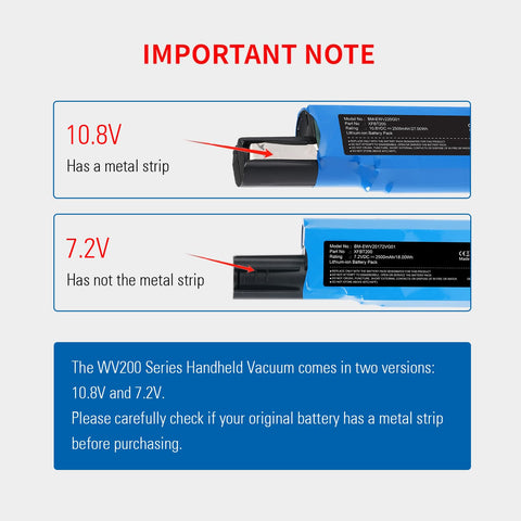 Mingeris XFBT200 10.8V battery side label highlighting capacity and voltage