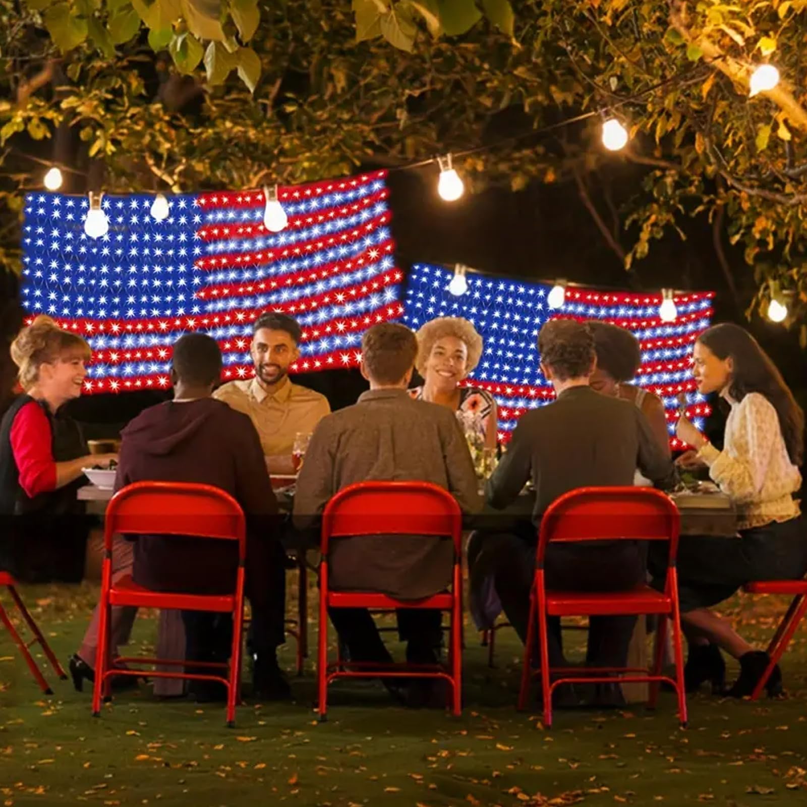 MINIAO patriotic lights provide vibrant outdoor display for Independence Day