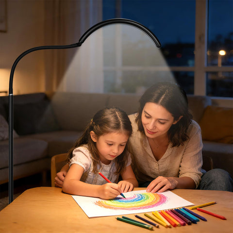 MINIEAR Half Moon Lash Light floor-standing design for study and crafts