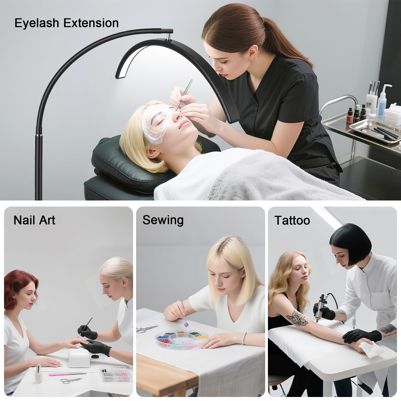 MINIEAR Half Moon Lash Light designed for professional lash, tattoo and spa workflows.
