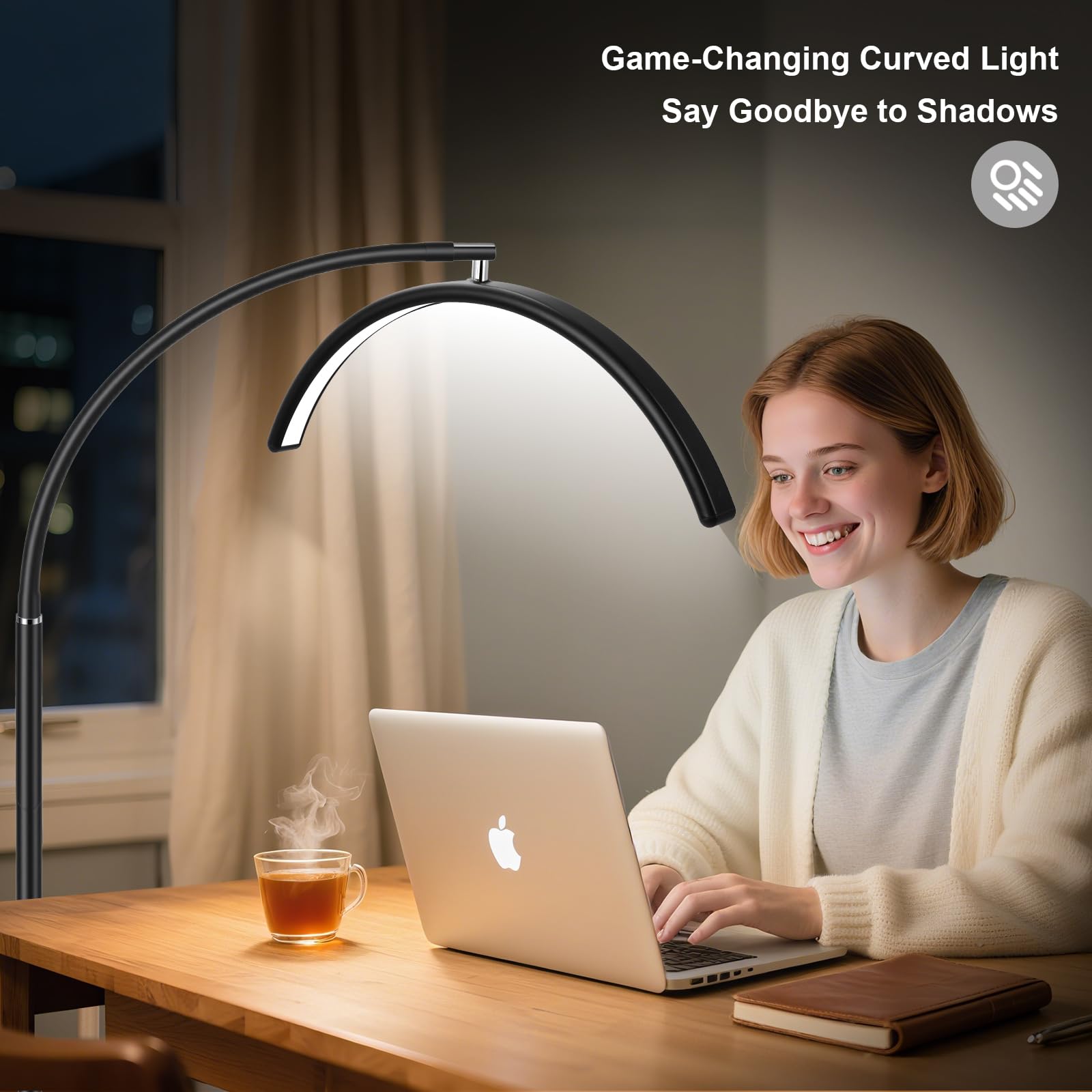 MINIEAR Half Moon Lash Light 360 rotatable head enables versatile lighting angles.
